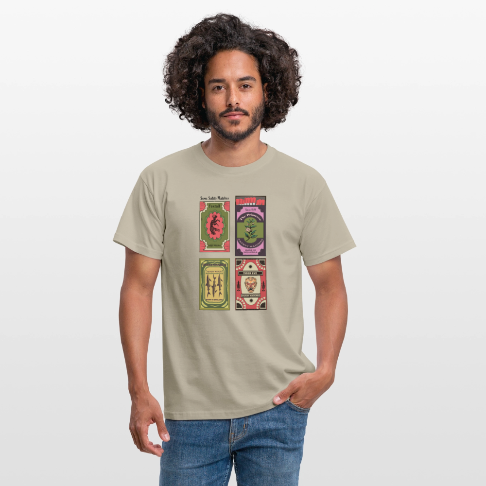 Männer T-Shirt - "Safety Matches" - Sandbeige