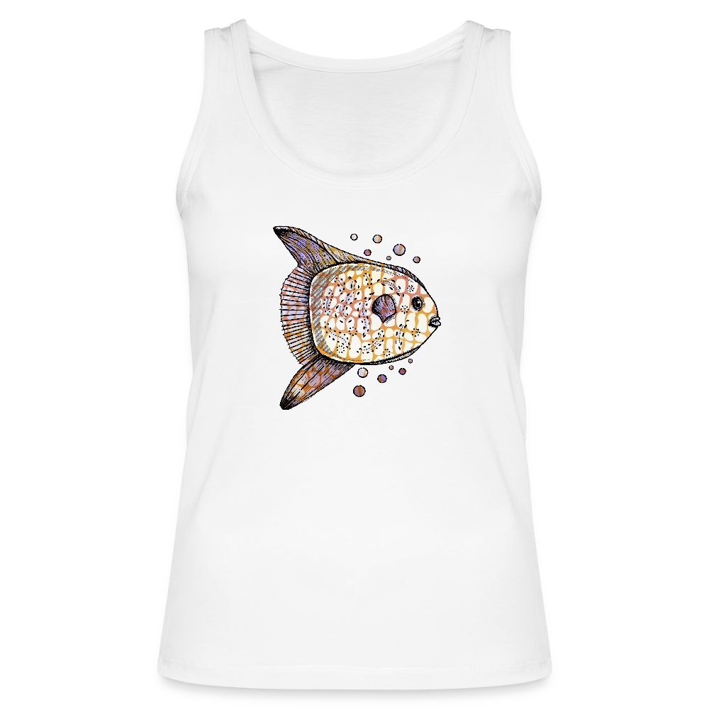 Frauen Bio Tank Top - "Fantastischer Mondfisch" - Weiß