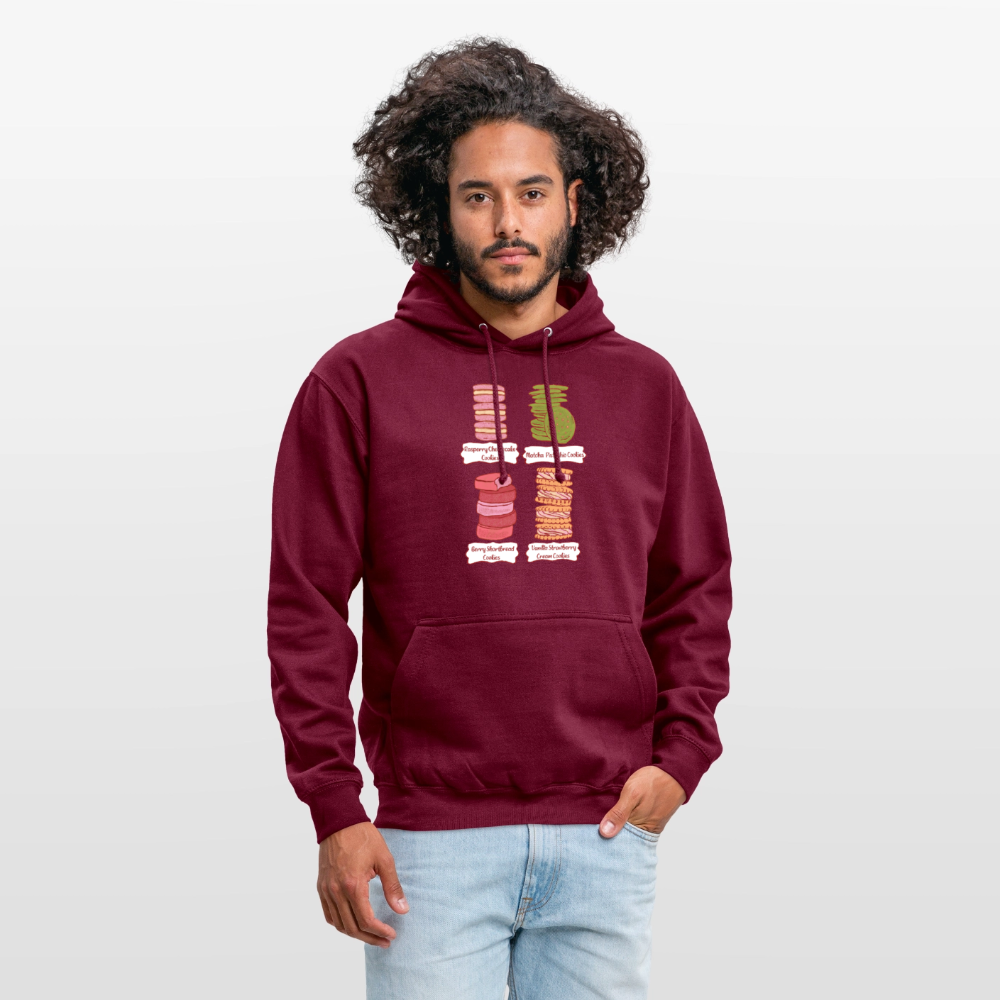Unisex Hoodie - “Cookie Collection” - Bordeaux