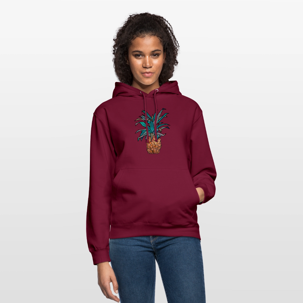 Unisex Hoodie "Ananas Bronze" - Bordeaux
