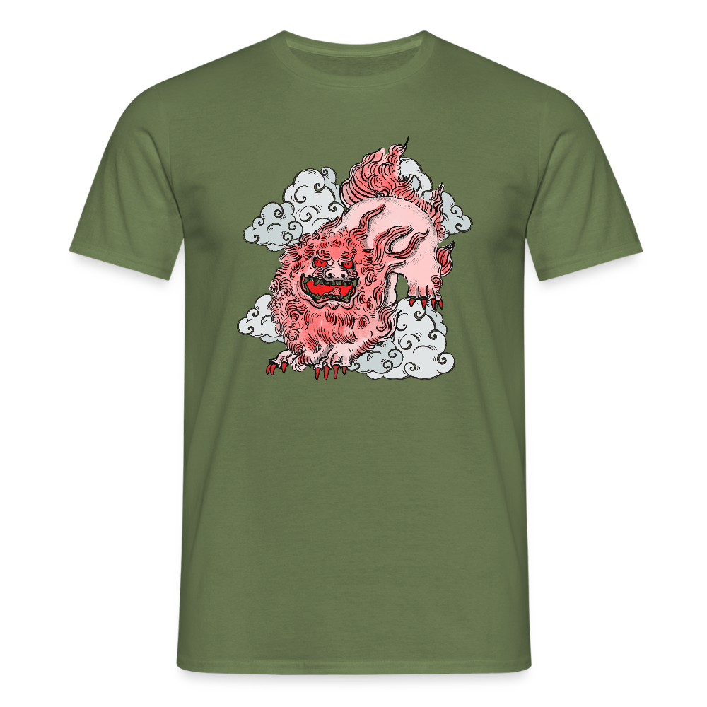 Männer T-Shirt - “Fu Dog” - Militärgrün