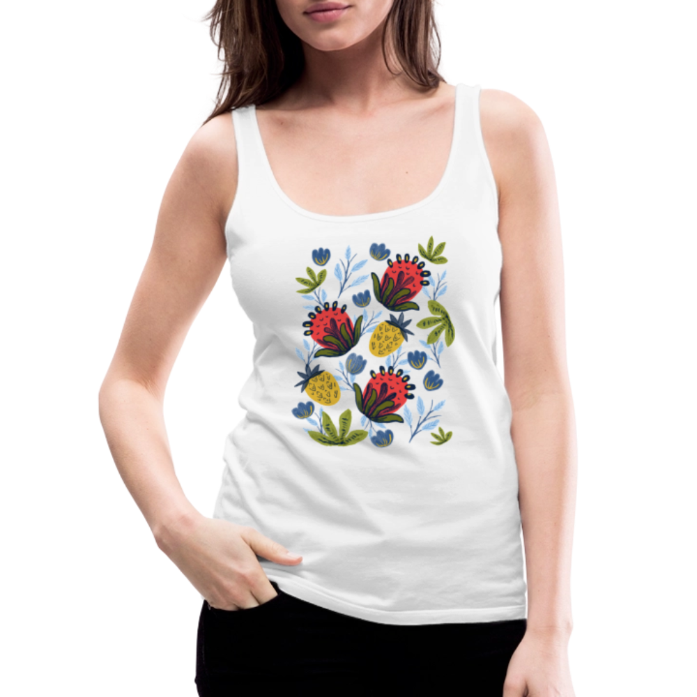 Frauen Premium Tank Top - “Tropic Tee” - Weiß