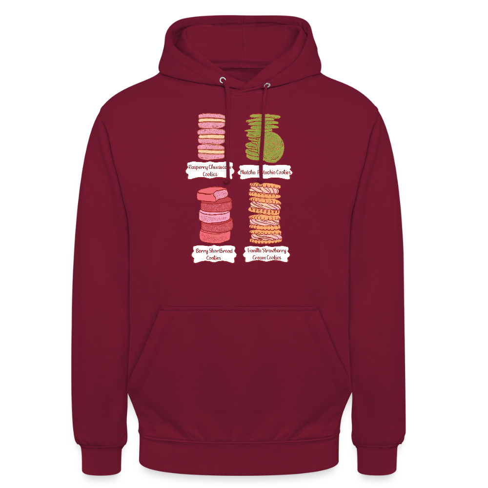 Unisex Hoodie - “Cookie Collection” - Bordeaux
