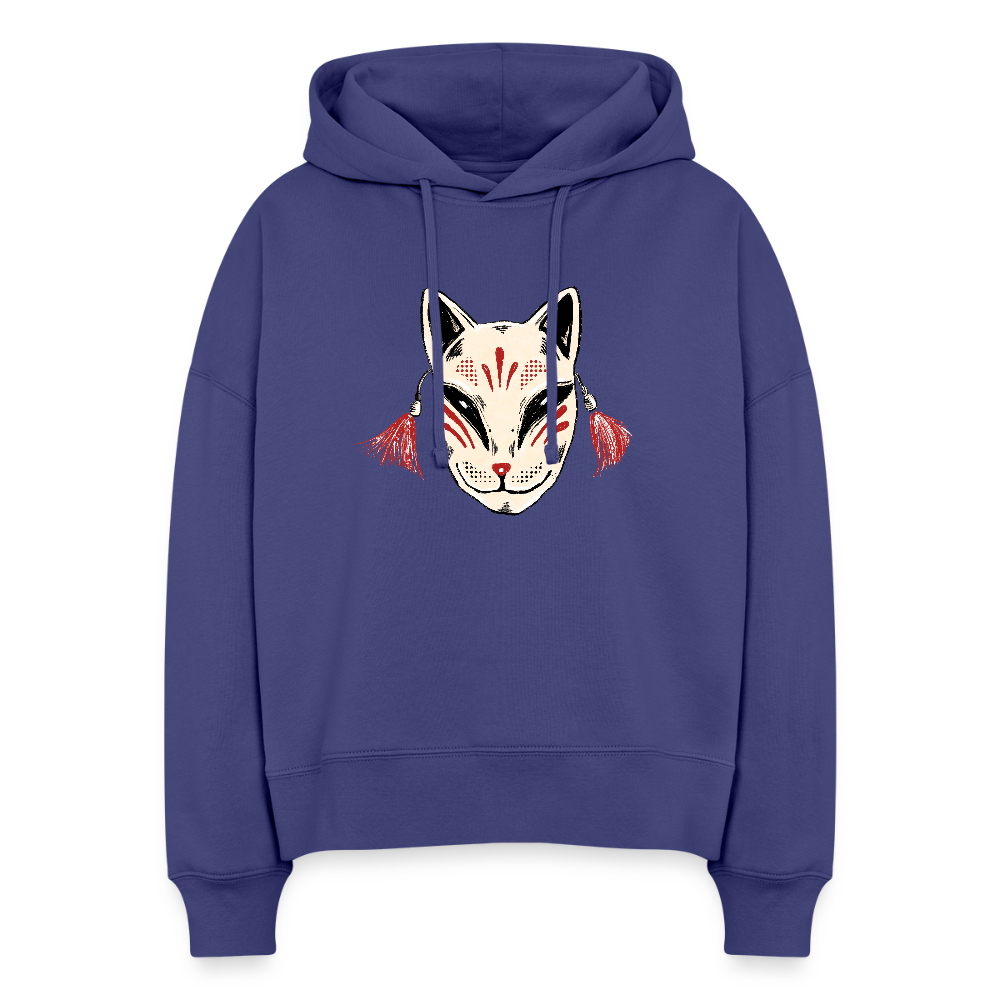 Stanley/Stella Boxy Frauen Bio Hoodie - “Japanische Maske” - Königsblau