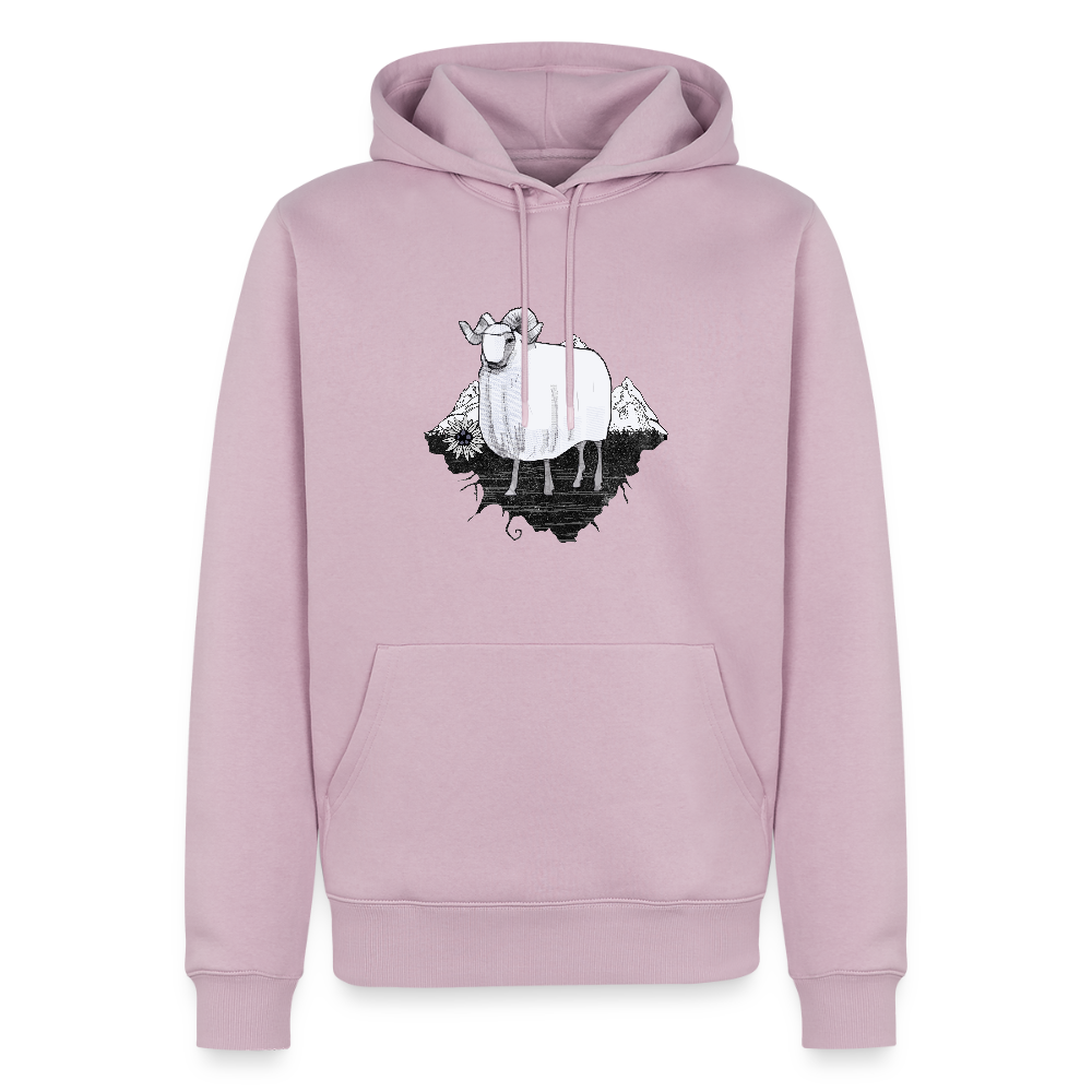Men’s Premium Hoodie "Schaf in den Bergen" - Altrosa