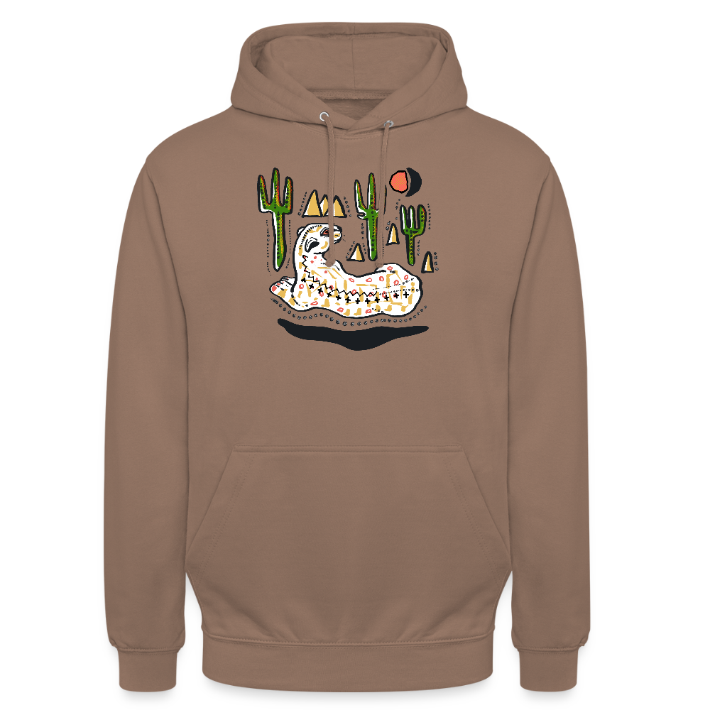 Unisex Hoodie - “Folkart Jaguar” - Mokka