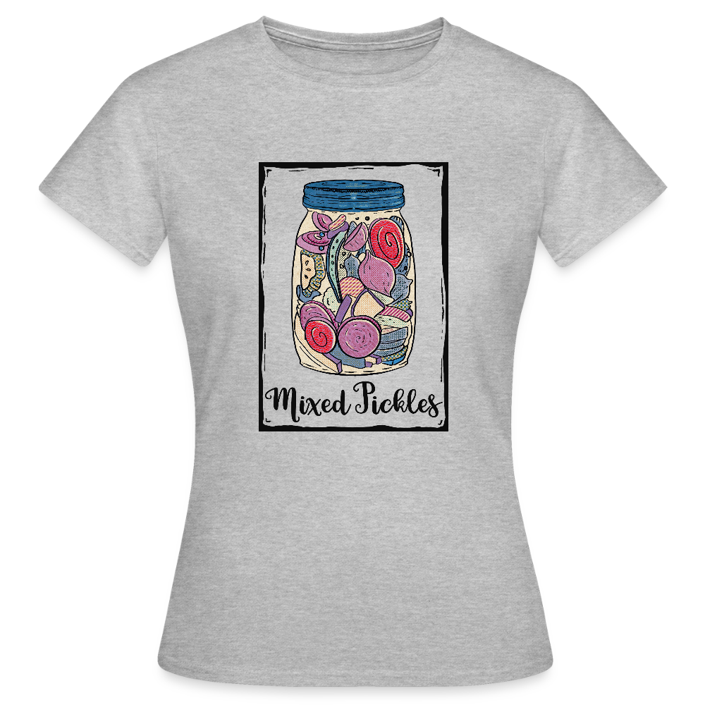 Frauen T-Shirt - “Mixed Pickles” - Grau meliert