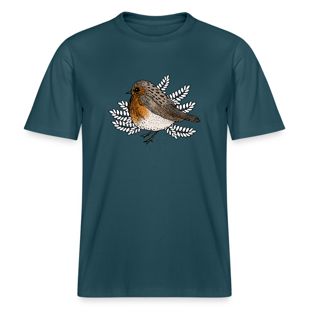 Stanley/Stella Relaxed Fit Unisex Bio-T-Shirt - "Rotkehlchen" - Dunkles Petrol