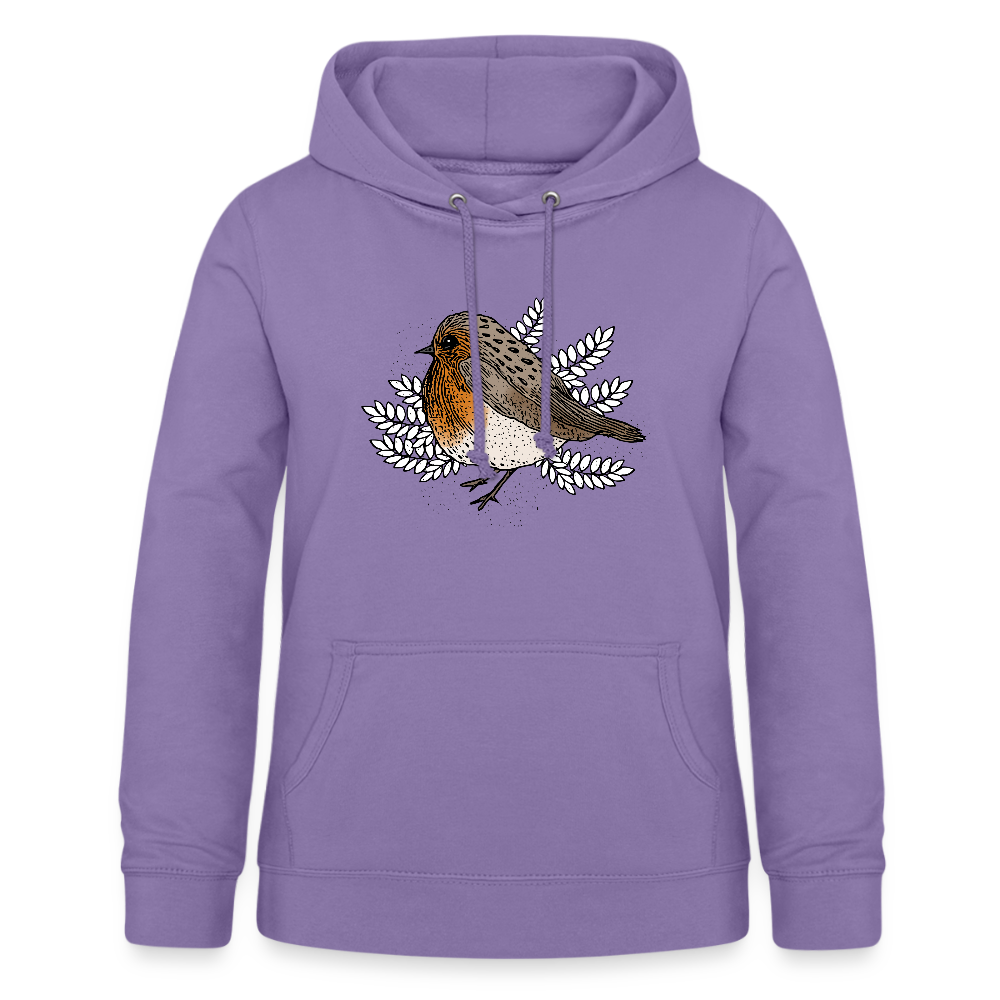 Frauen Kapuzenpullover "Rotkehlchen" - Lavendel