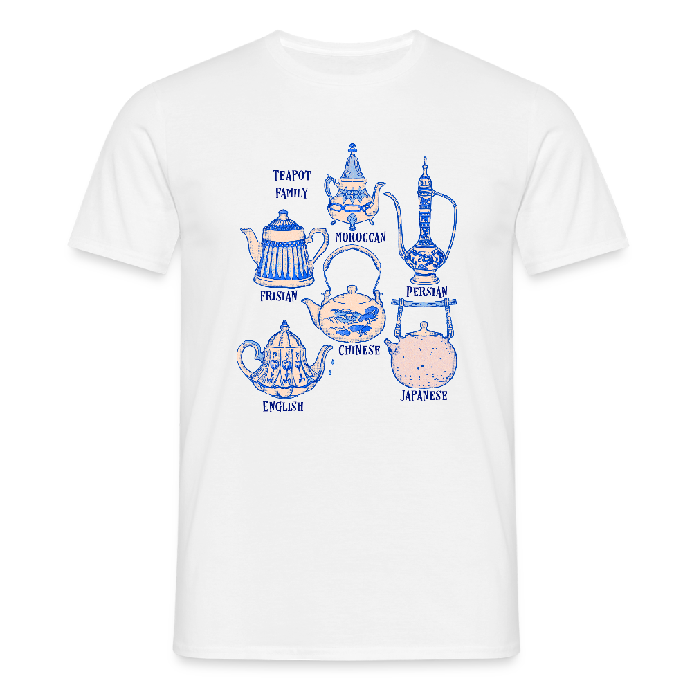 Männer T-Shirt - “So Many Teapots” - Weiß