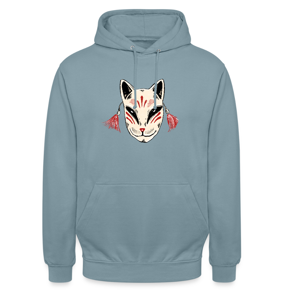 Unisex Hoodie - “Japanische Maske” - Nebelblau