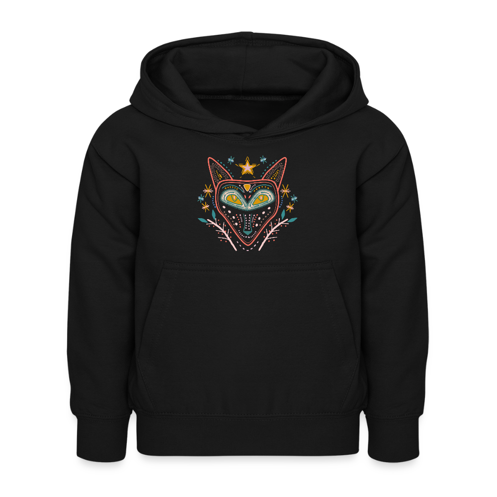 Kinder Hoodie "Nachtfuchs" - Schwarz