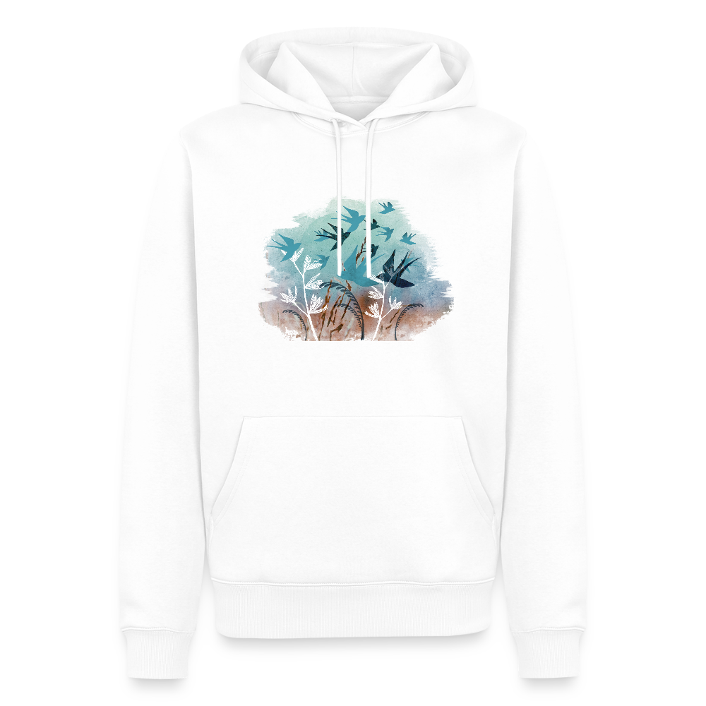 Men’s Premium Hoodie - "Schwalbensommer" - Weiß