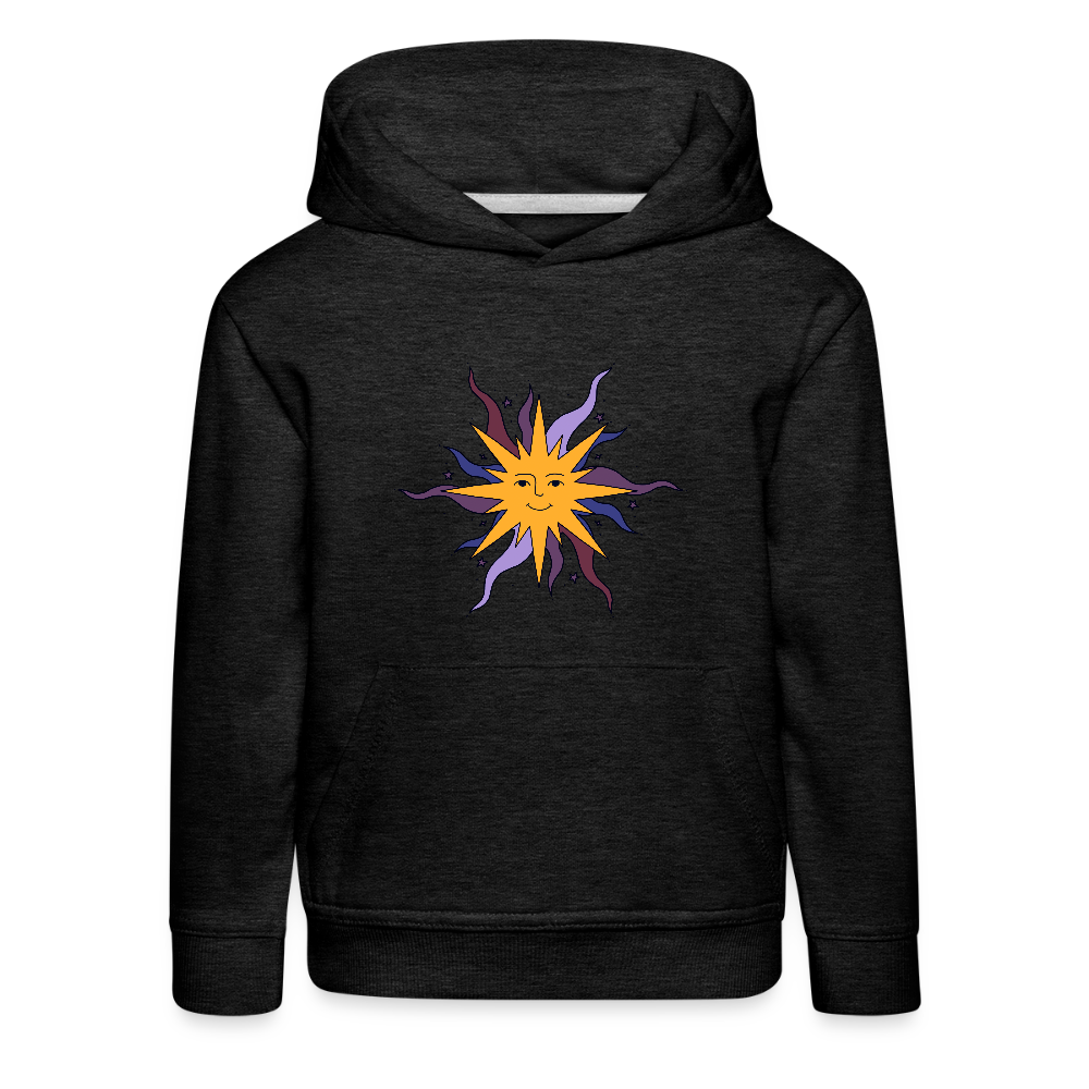 Kinder Premium Hoodie - Warme Sonne - Anthrazit