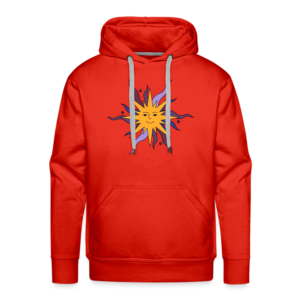 Men’s Premium Hoodie - “Warme Sonne” - Rot