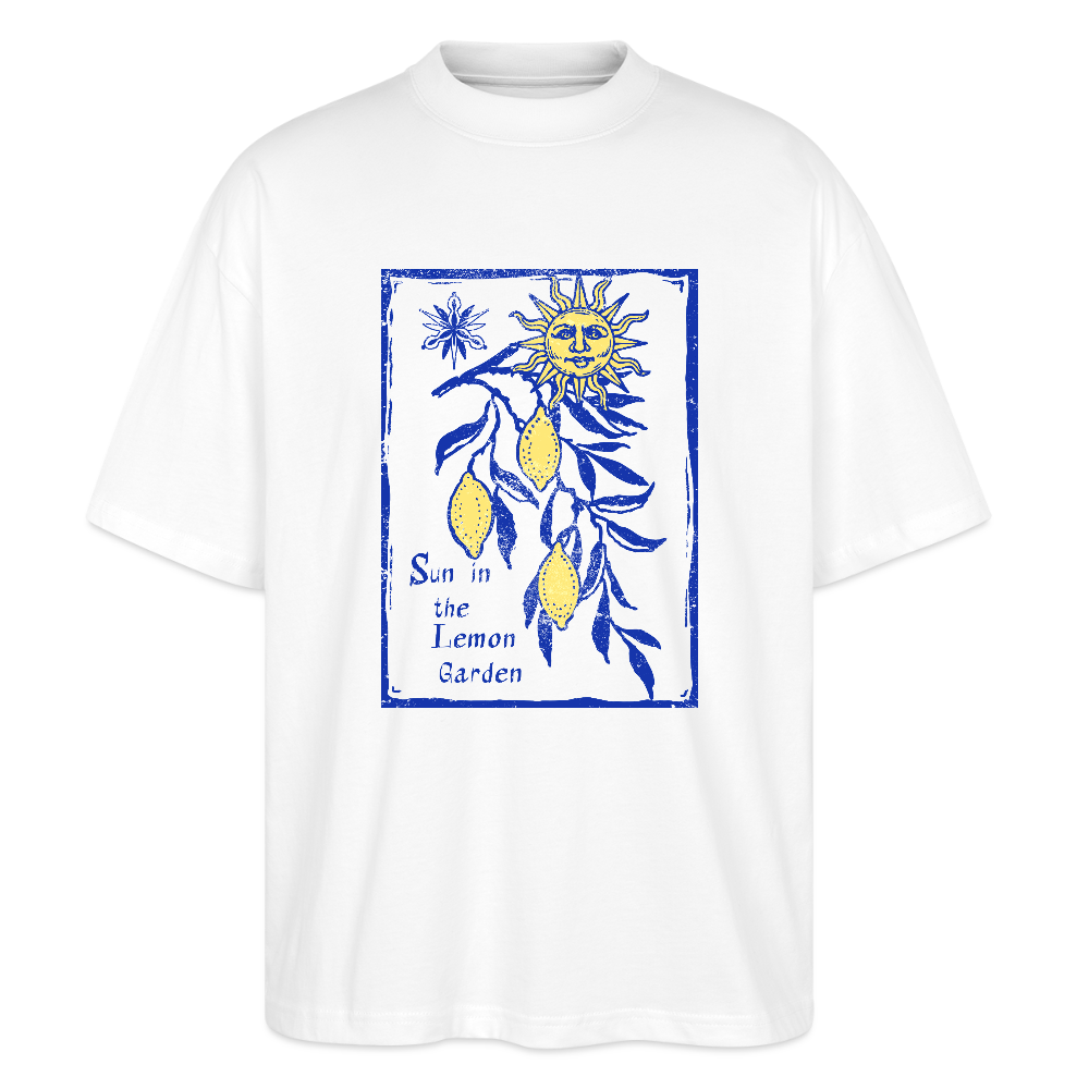 Stanley/Stella Oversized Unisex Bio T-Shirt - “Lemon Garden” - Weiß