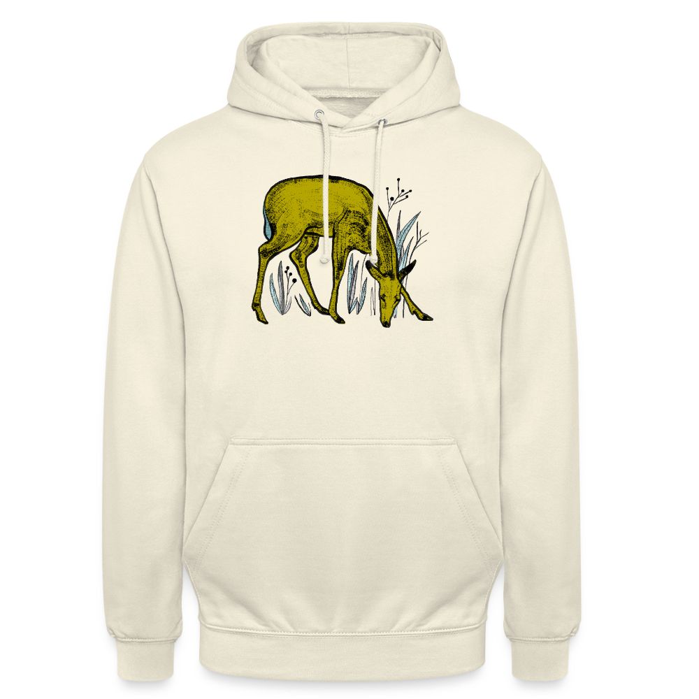 Unisex Hoodie - "Reh in Olive" - Vanille-Milchshake