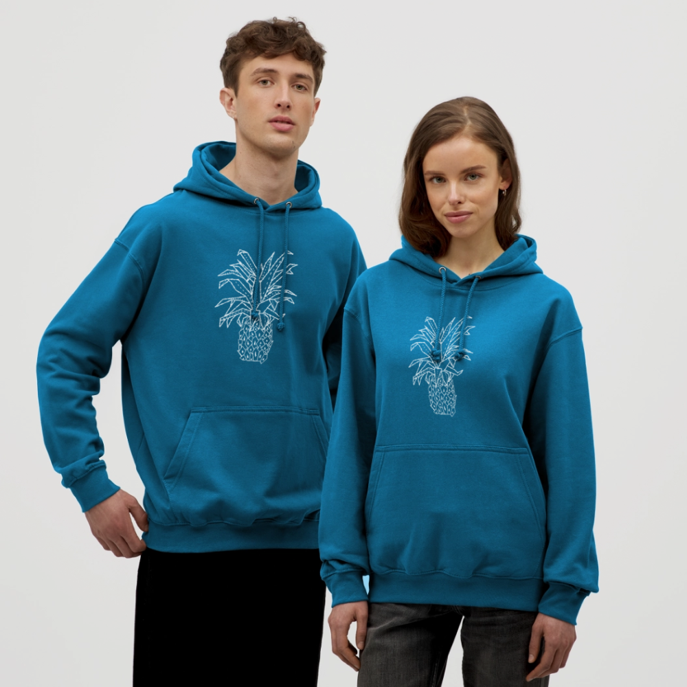 Unisex Hoodie "Grafische Ananas" - Tiefseeblau