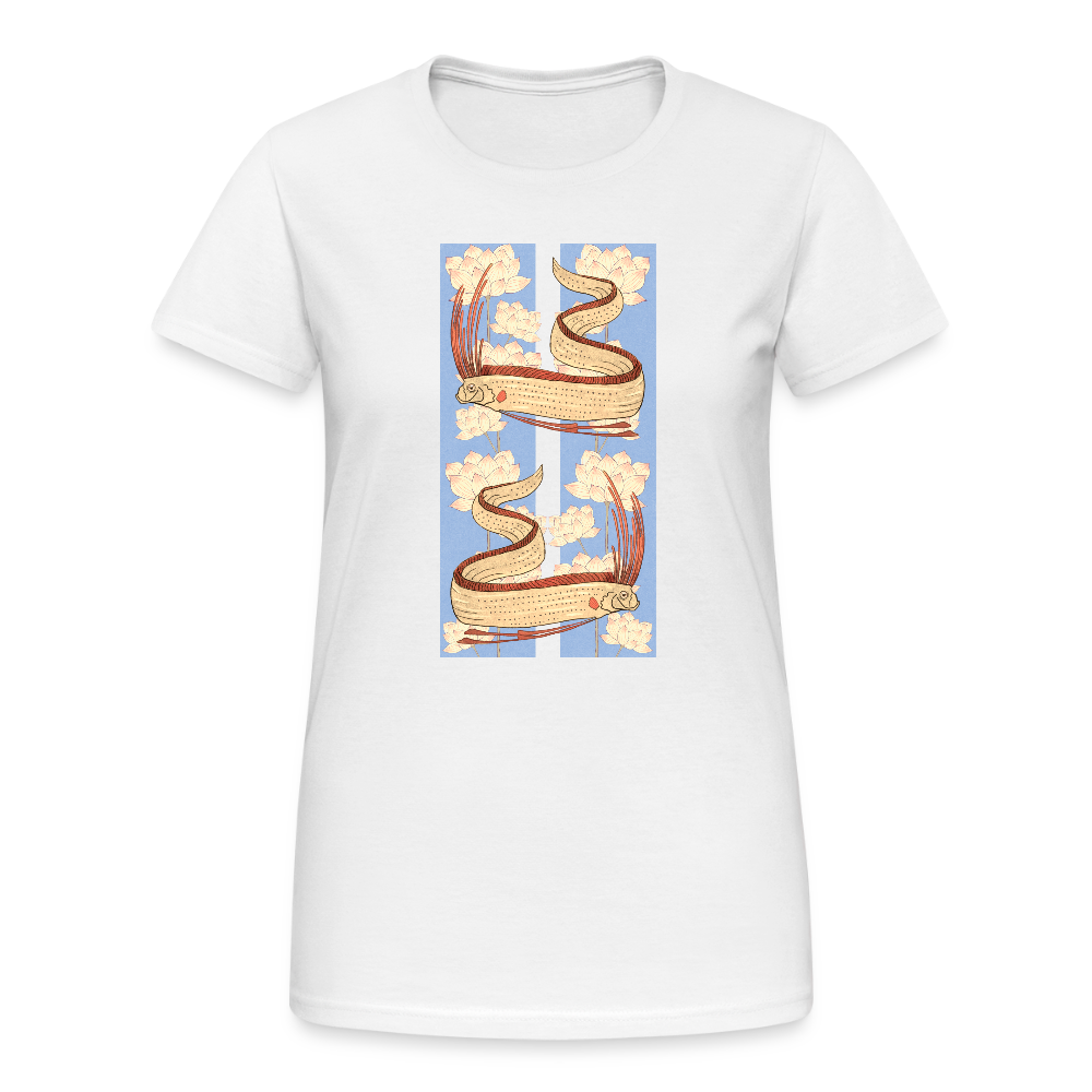 Frauen Gildan Heavy T-Shirt - “Riemenfische” - Weiß