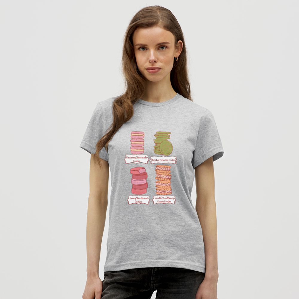 Frauen T-Shirt - “Cookie Collection” - Grau meliert