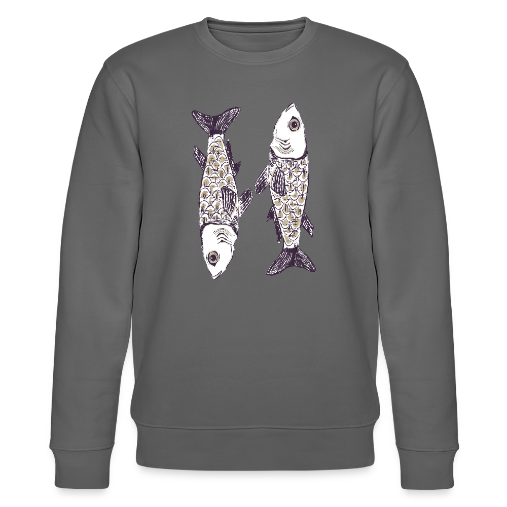 Stanley/Stella Unisex Bio-Sweatshirt - “Zwei Sardinen” - Anthrazit