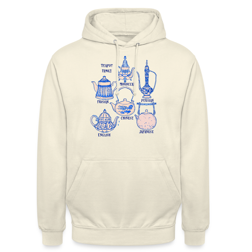 Unisex Hoodie - “So Many Teapots” - Vanille-Milchshake