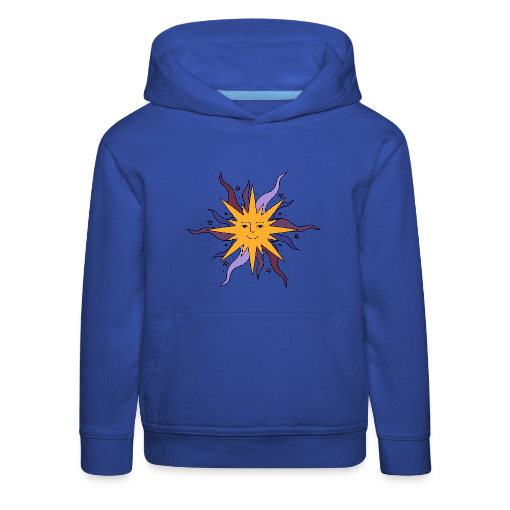 Kinder Premium Hoodie - Warme Sonne - Royalblau