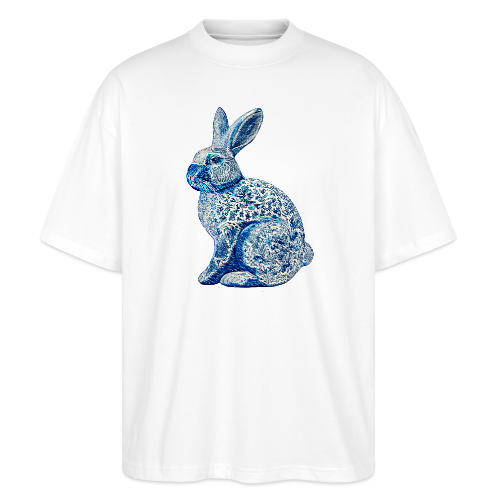 Stanley/Stella Oversized Unisex Bio T-Shirt - “Hase Delfter Blau” - Weiß