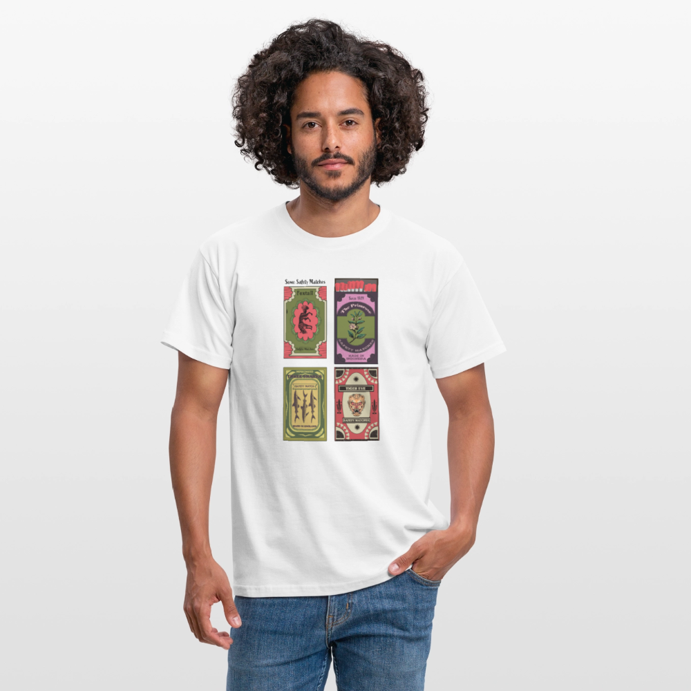 Männer T-Shirt - "Safety Matches" - Weiß