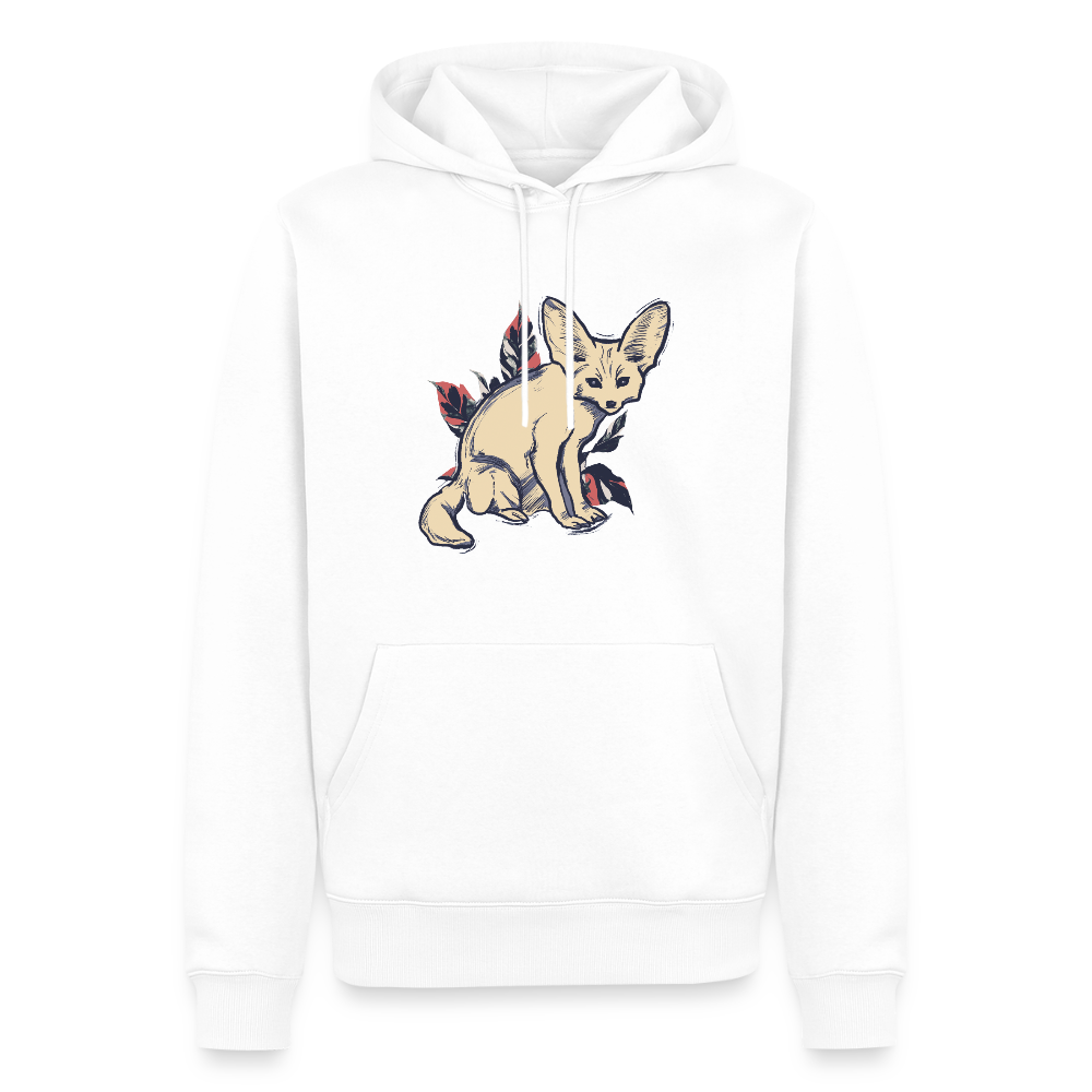 Men’s Premium Hoodie - "Vintage Wüstenfuchs" - Weiß