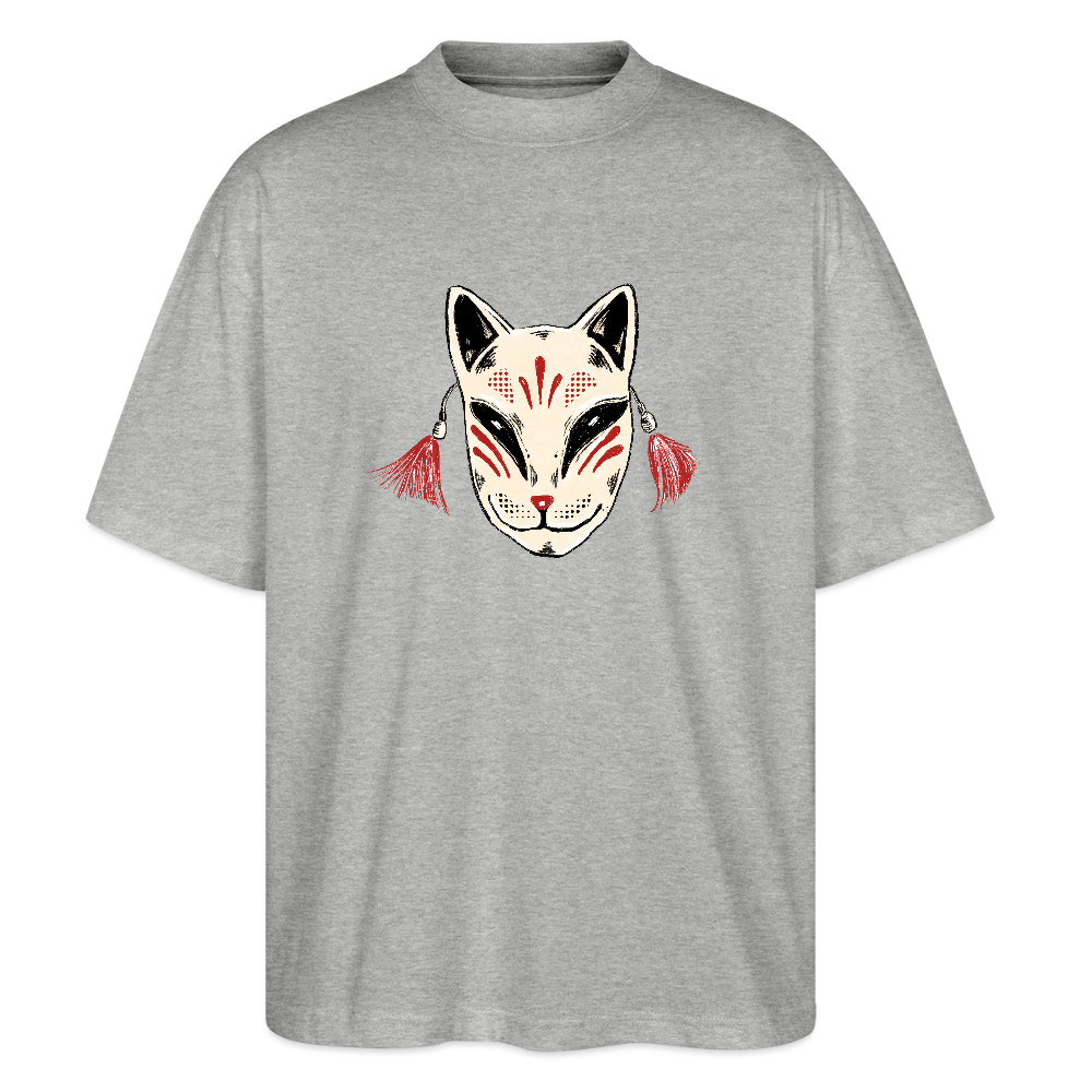 Stanley/Stella Oversized Unisex Bio T-Shirt - “Japanische Maske” - Grau meliert