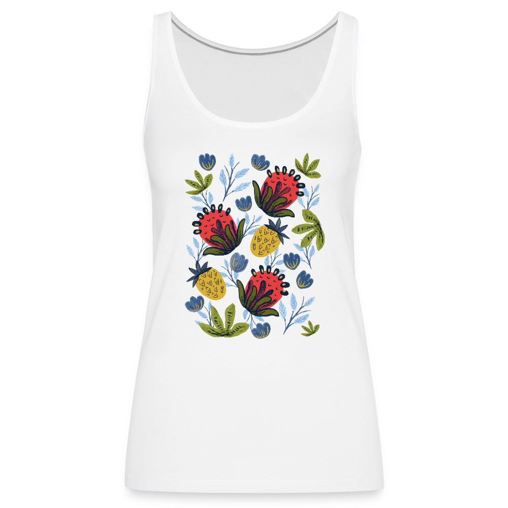 Frauen Premium Tank Top - “Tropic Tee” - Weiß