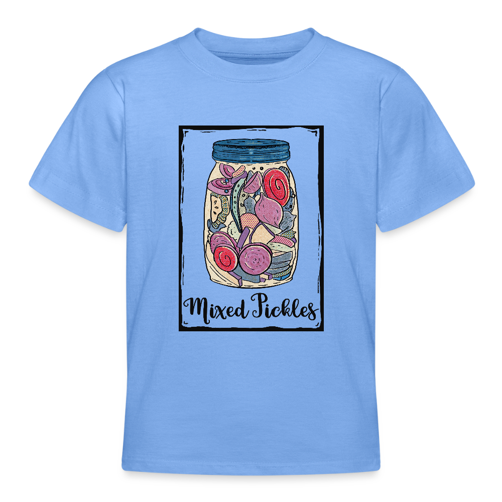 Teenager T-Shirt - “Mixed Pickles” - Himmelblau