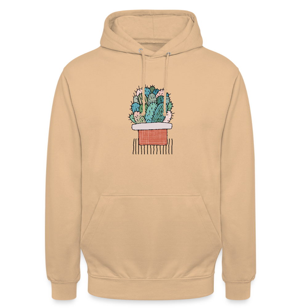 Unisex Hoodie "Kaktus in Terracotta" - Pfirsich