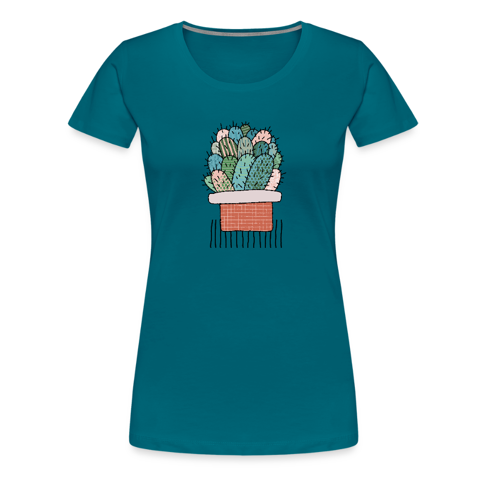 Frauen Premium T-Shirt "Kaktus in Terracotta" - Divablau