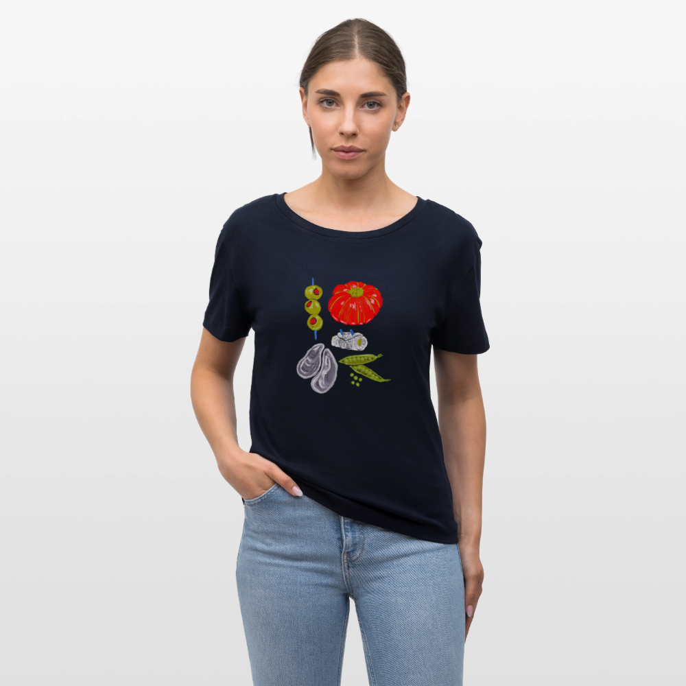 Stanley/Stella Relaxed Rundhals Frauen Bio-T-Shirt - “Bon Appétit” - Navy