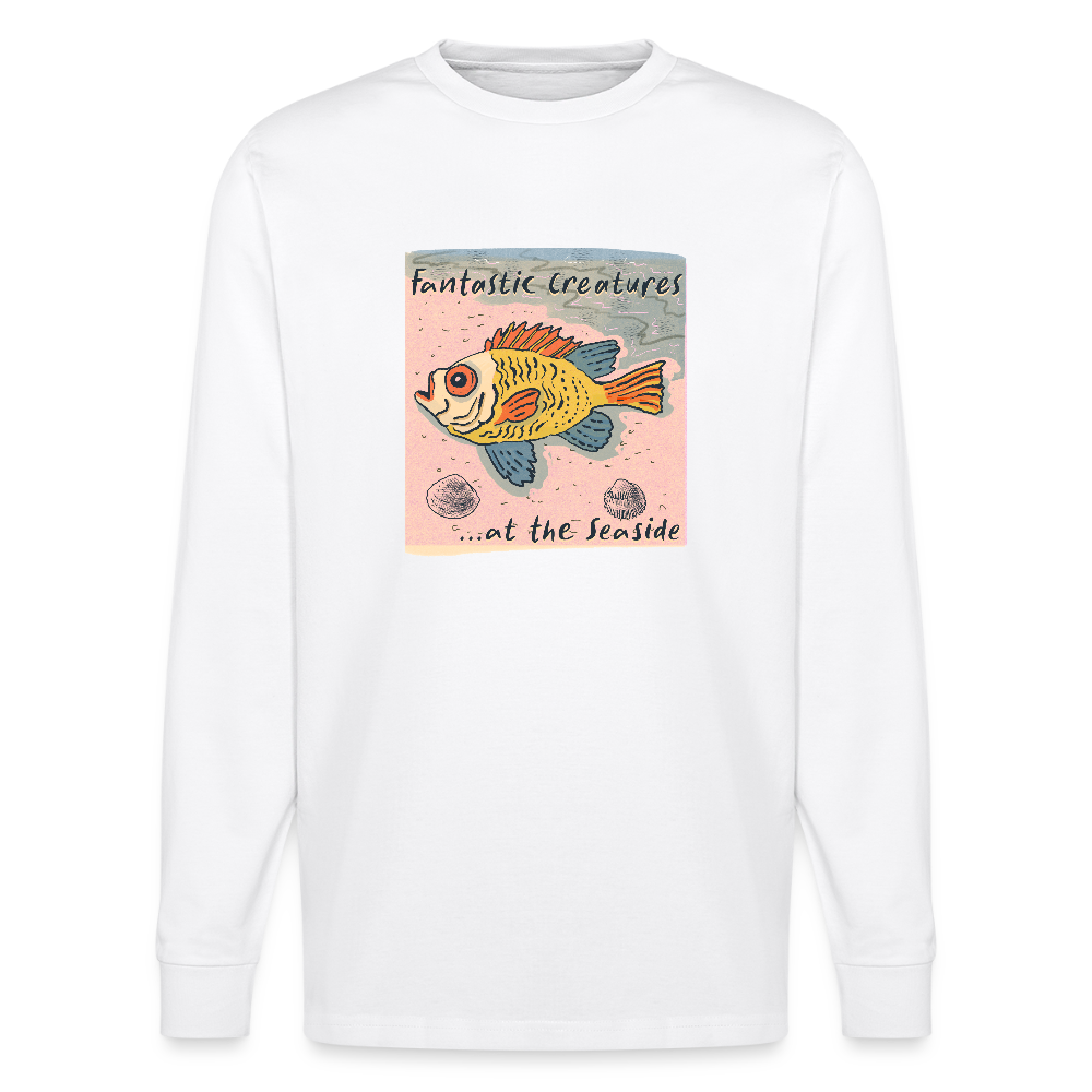 Stanley/Stella Unisex Bio-Langarmshirt - "Fantastic Creatures" - Weiß