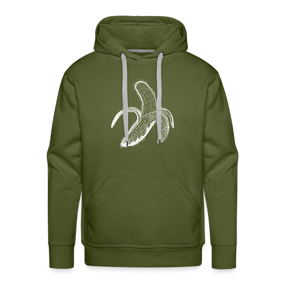 Men’s Premium Hoodie "Weiße Banane" - Olivgrün