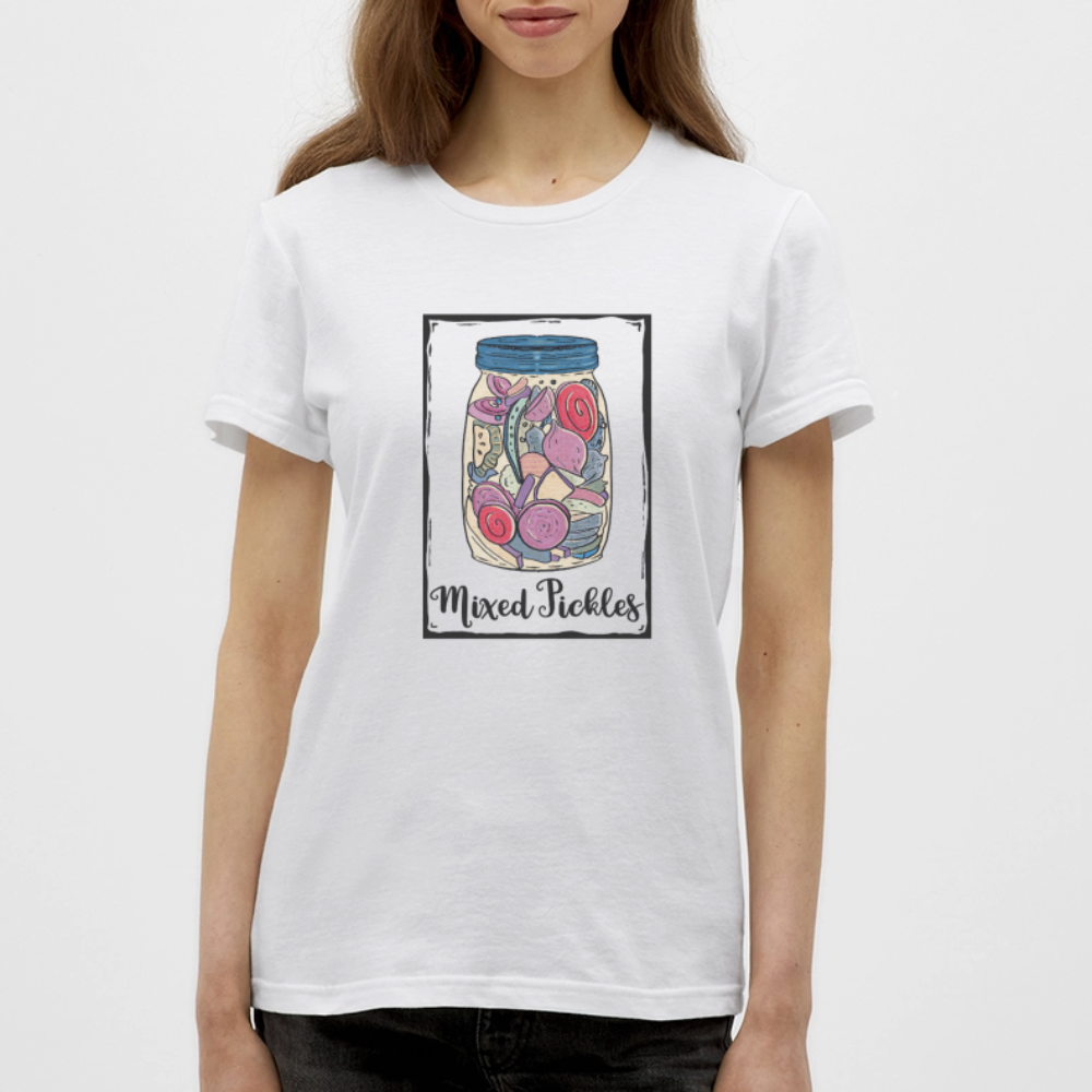 Frauen T-Shirt - “Mixed Pickles” - Weiß
