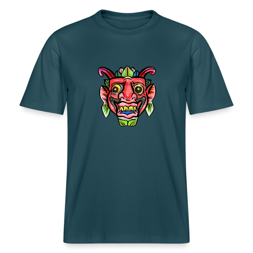 Stanley/Stella Relaxed Fit Unisex Bio-T-Shirt - "Bunte Maske" - Dunkles Petrol