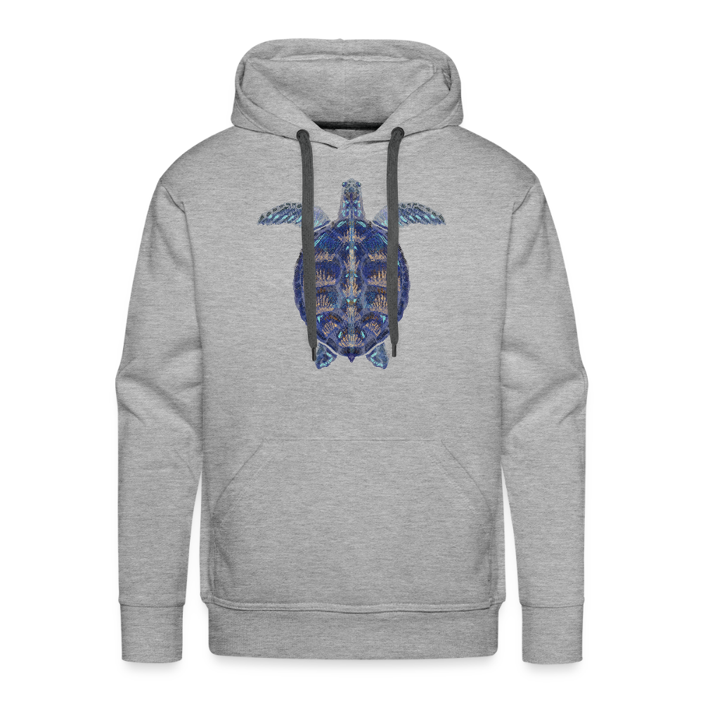 Men’s Premium Hoodie - "Meeresschildkröte" - Grau meliert