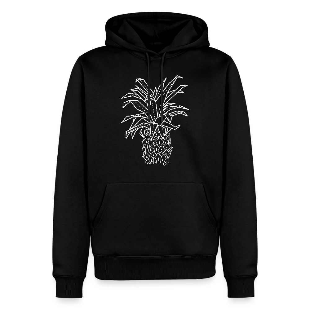 Men’s Premium Hoodie "Grafische Ananas" - Schwarz