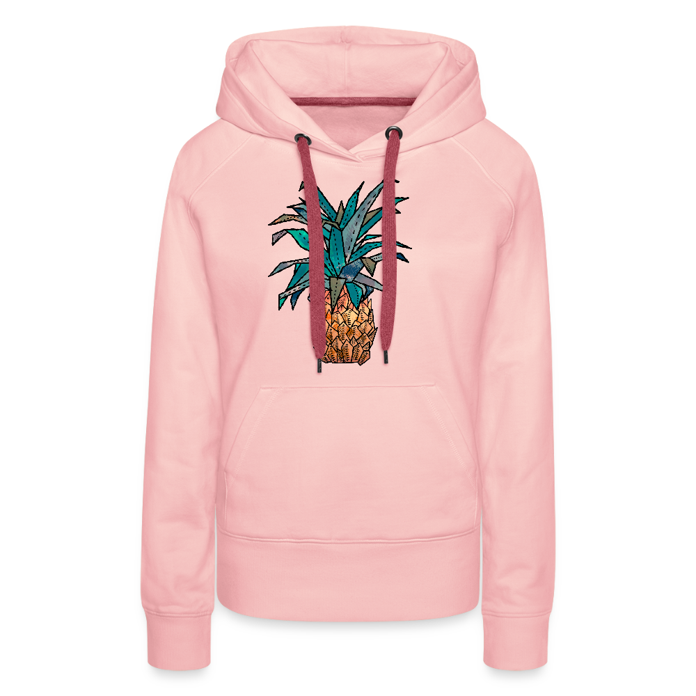 Frauen Premium Hoodie "Ananas Bronze" - Kristallrosa