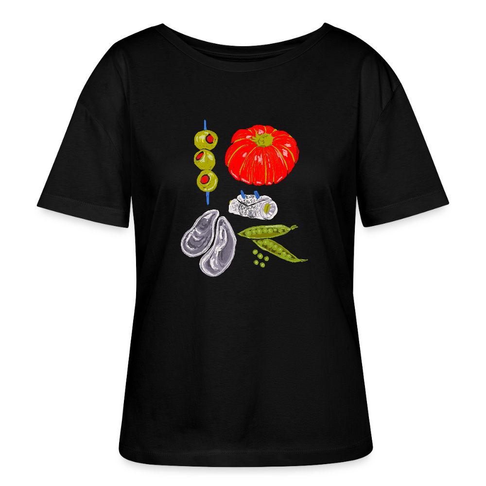 Stanley/Stella Relaxed Rundhals Frauen Bio-T-Shirt - “Bon Appétit” - Schwarz