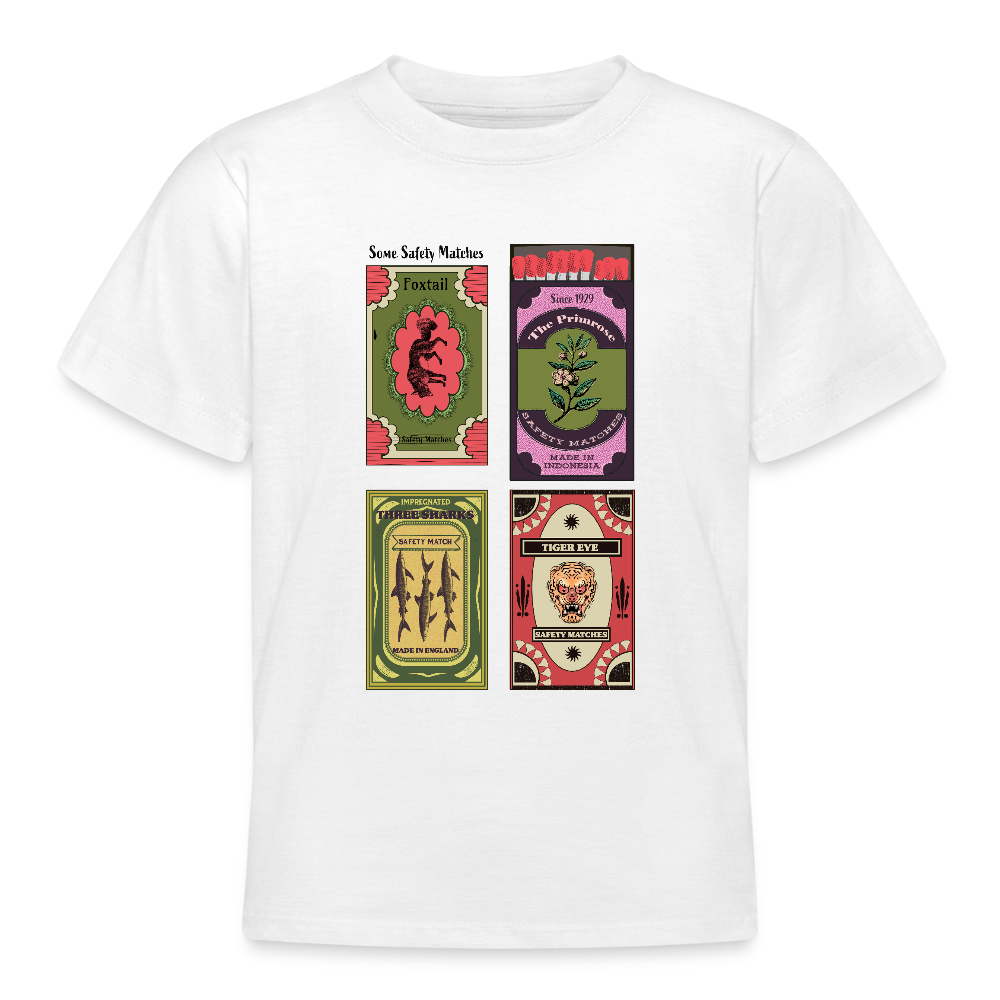 Teenager T-Shirt - "Safety Matches" - Weiß