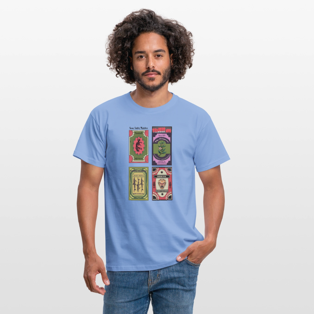 Männer T-Shirt - "Safety Matches" - carolina blue