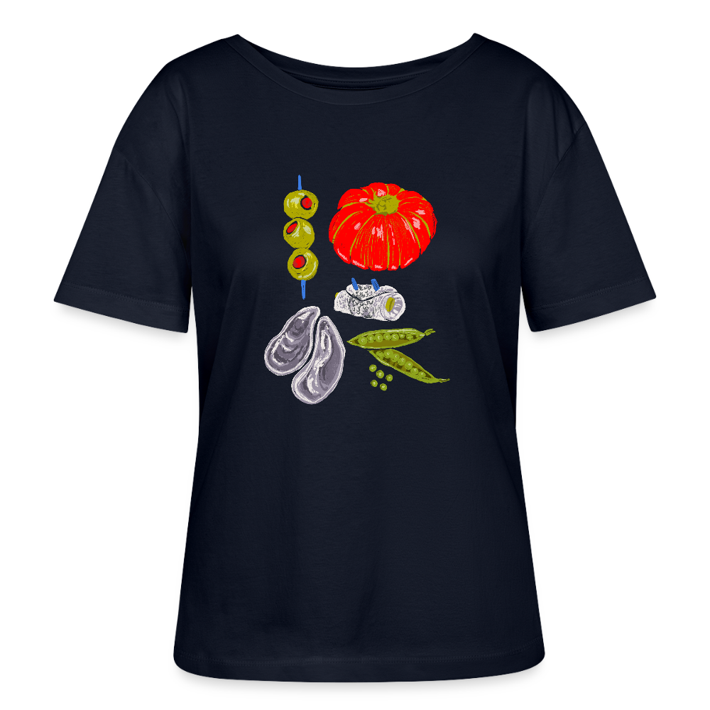 Stanley/Stella Relaxed Rundhals Frauen Bio-T-Shirt - “Bon Appétit” - Navy