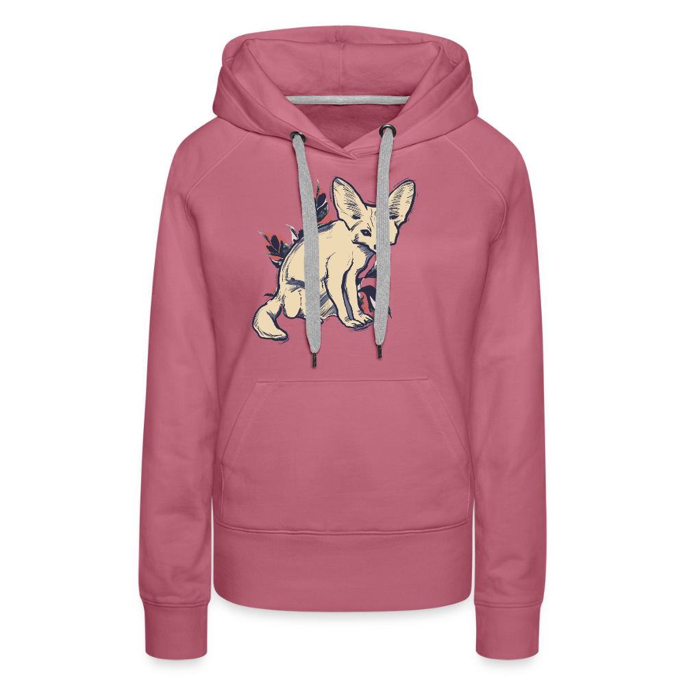 Frauen Premium Hoodie - "Vintage Wüstenfuchs" - Malve