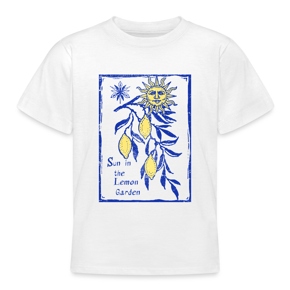 Teenager T-Shirt- “Lemon Garden” - Weiß