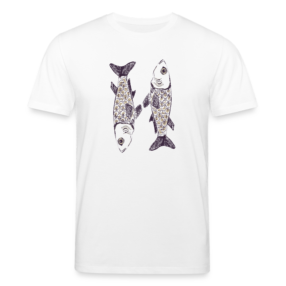Stanley/Stella Unisex Bio-T-Shirt - “Zwei Sardinen” - Weiß